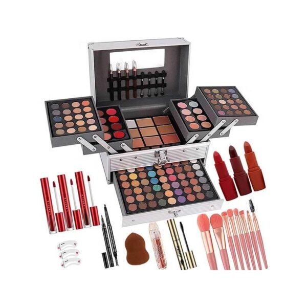 UNIFULL 132 Color All- In- One Makeup For Women Full Kit,Professional Makeup Kit,Makeup Gift Set for Women,Girls&Teens,Include eyeshadow/lipstick/concealer/Lip Gloss/Eyeliner/Mascara（006N2-Silver）